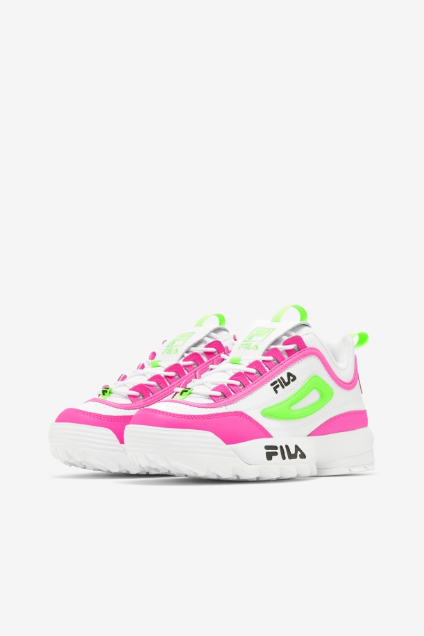 λευκό/ροζ/πράσινο Fila γυναικείο Disruptor 2 Premium