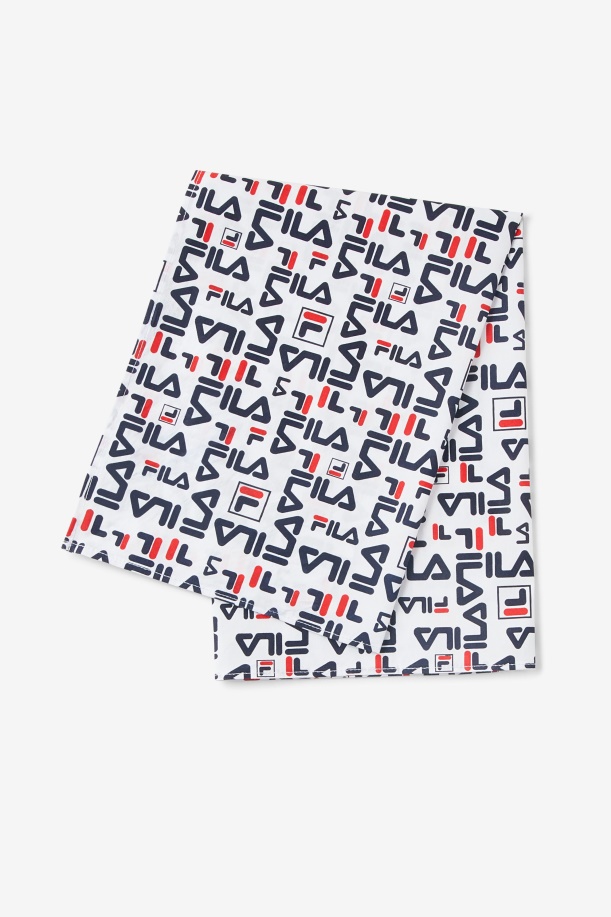 επαναλαμβανόμενο λογότυπο Bandana Fila λευκό Multi