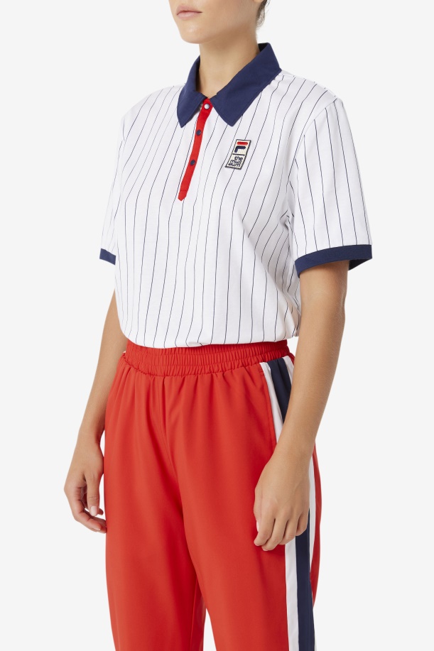 Fila White/peacoat/red Fila X The Museum Bb1 Polo
