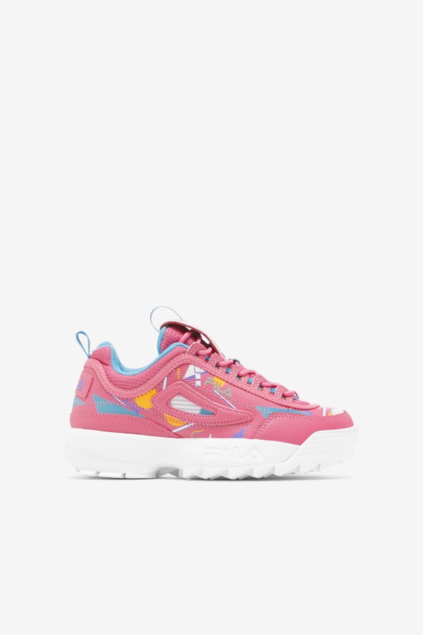 Big Kids' Disruptor 2 Premium Fila τσίχλα/μπλε/λευκό
