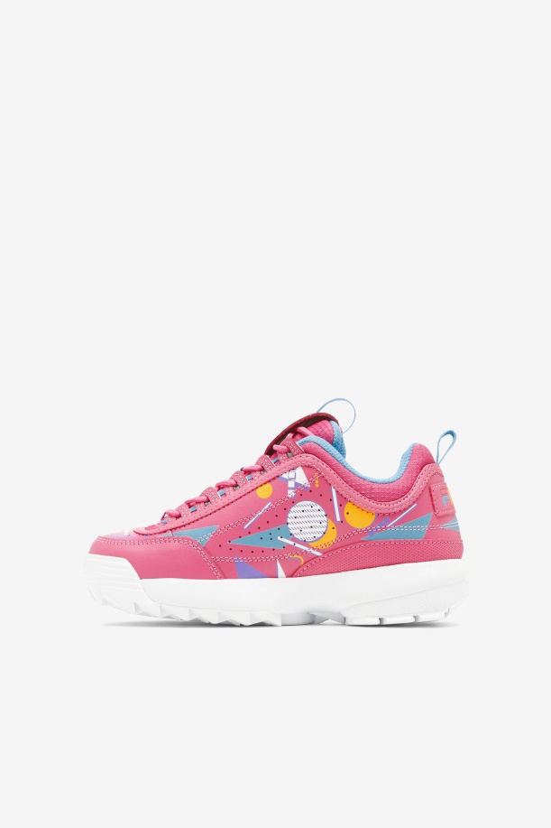Big Kids\' Disruptor 2 Premium Fila τσίχλα/μπλε/λευκό