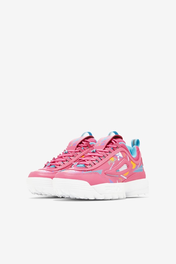 Big Kids\' Disruptor 2 Premium Fila τσίχλα/μπλε/λευκό