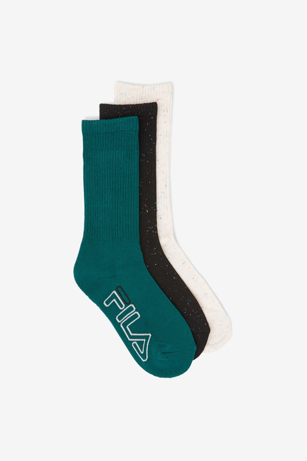 μαύρη Fila γυναικεία κάλτσα Stripe Speckle Crew 3-pack
