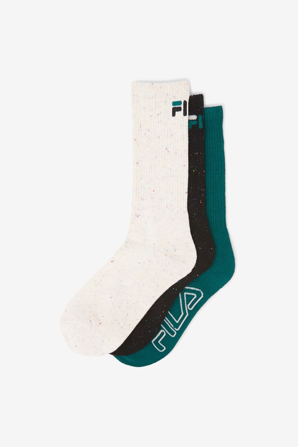 μαύρη Fila γυναικεία κάλτσα Stripe Speckle Crew 3-pack