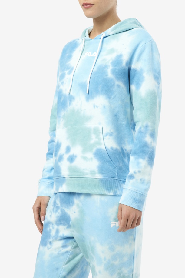 White/splish/all/latigo Bay Aerolynn Tie Dye Hoodie Fila