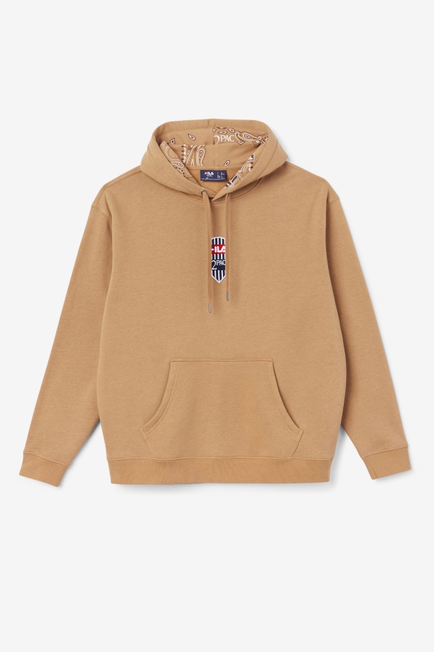 2pac Patch Hoodie Fila Tobacco καφέ