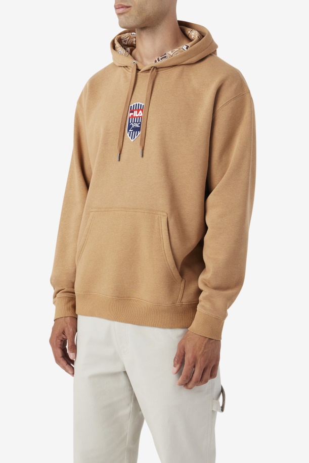 2pac Patch Hoodie Fila Tobacco καφέ