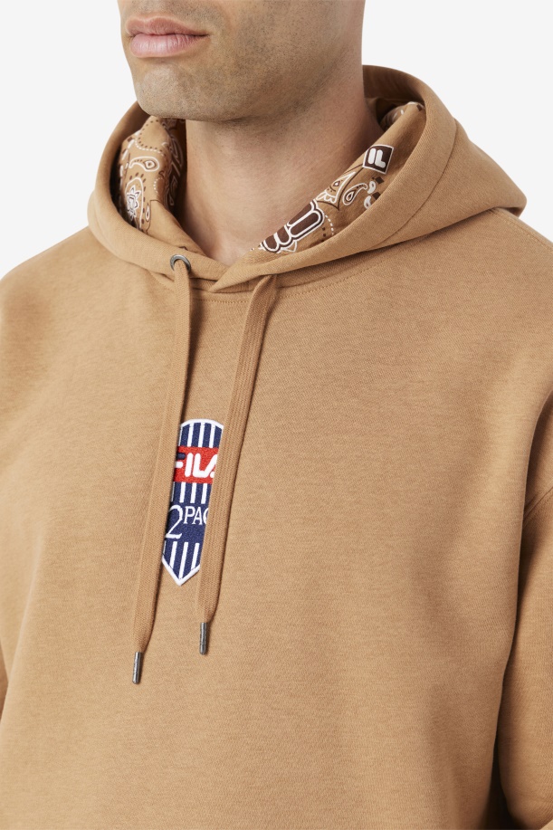 2pac Patch Hoodie Fila Tobacco καφέ