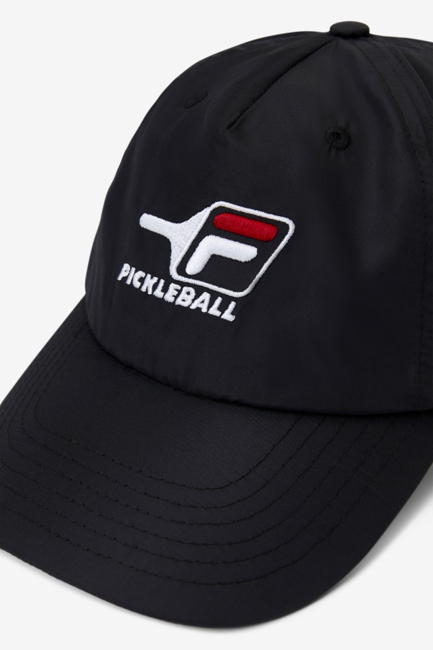 καπέλο Pickleball μαύρο/κόκκινο Fila