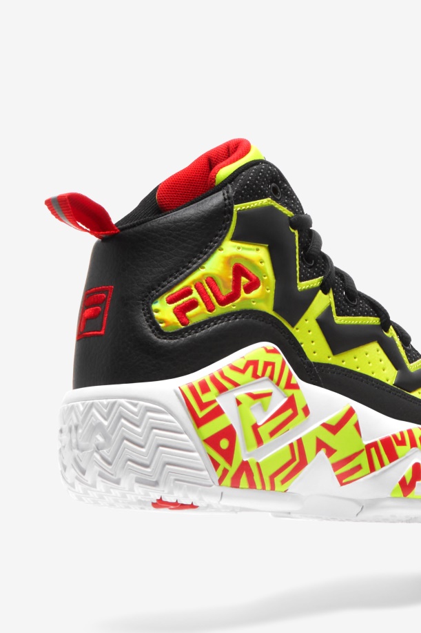 Fila Big Kids\' Mb νυχτερινό περπάτημα κόκκινο/λάιμ γροθιά/μαύρο