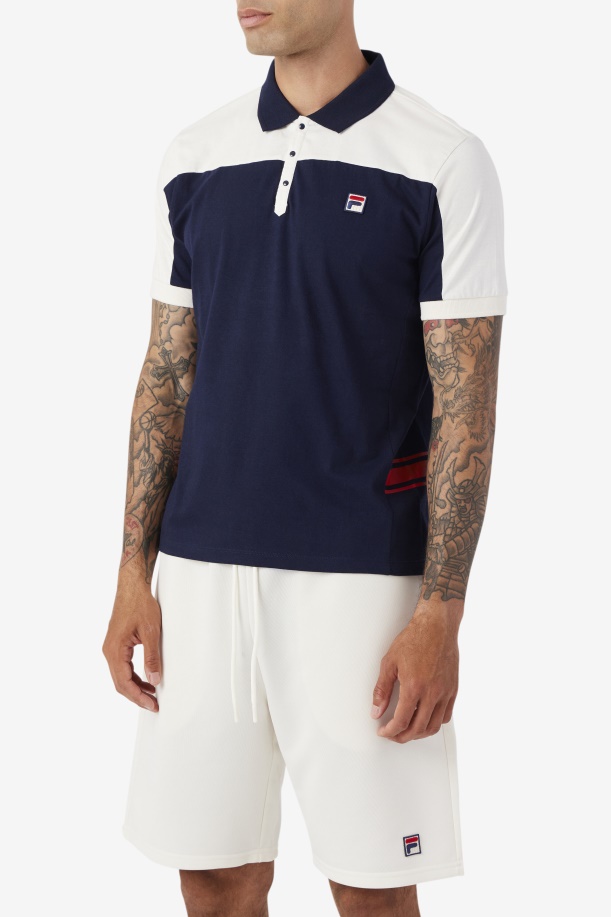Fila Mivvi Polo Navy/gardenia/red