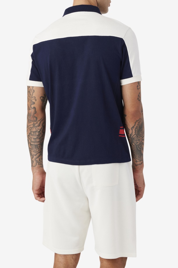 Fila Mivvi Polo Navy/gardenia/red
