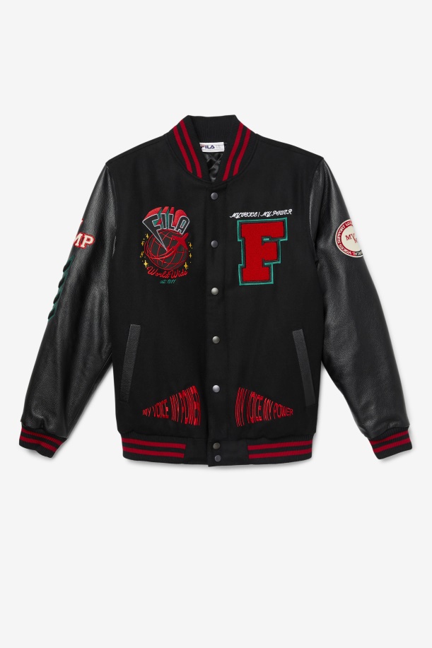 Fila Raddix Varsity σακάκι μαύρο/κόκκινο/πράσινο