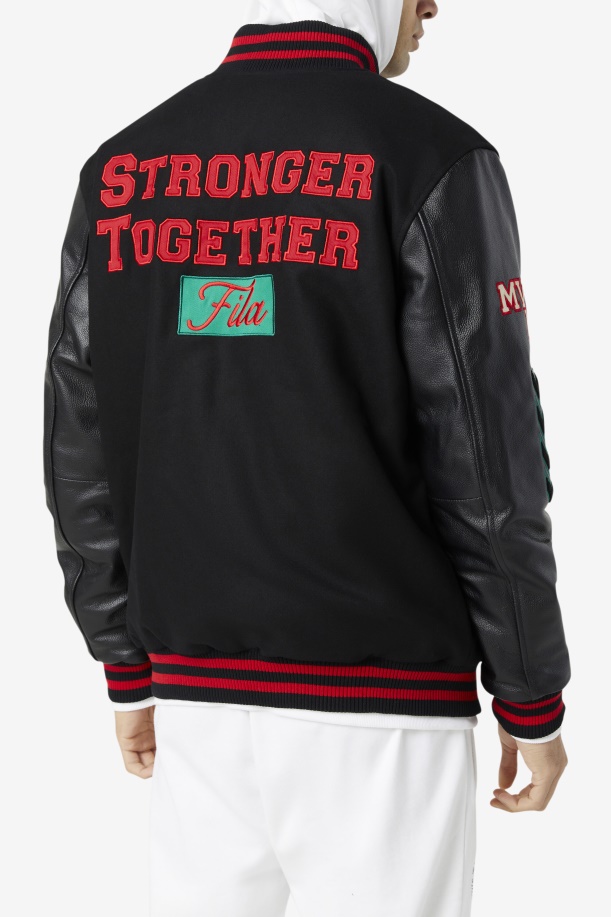 Fila Raddix Varsity σακάκι μαύρο/κόκκινο/πράσινο