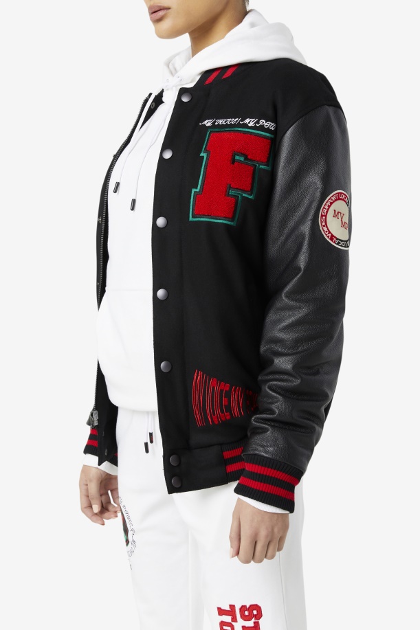 Fila Raddix Varsity σακάκι μαύρο/κόκκινο/πράσινο
