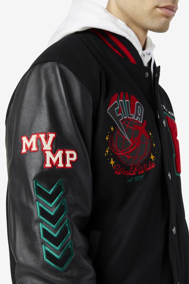 Fila Raddix Varsity σακάκι μαύρο/κόκκινο/πράσινο