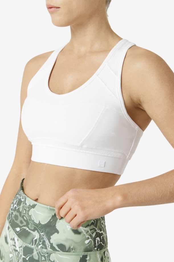 άσπρο αθλητικό σουτιέν Racerback Uplift Fila