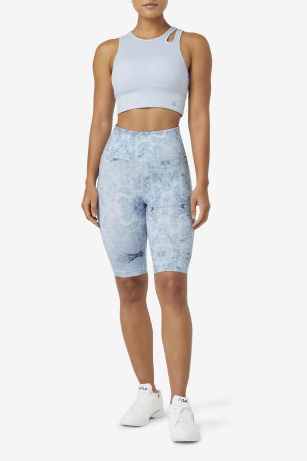 μπλε ομίχλη ανύψωσης φέτα Crop σουτιέν Top Fila