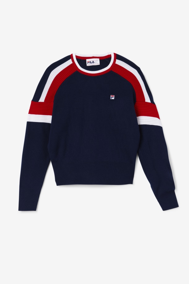 Frankie Knit Crew Fila ναυτικό/κόκκινο/λευκό