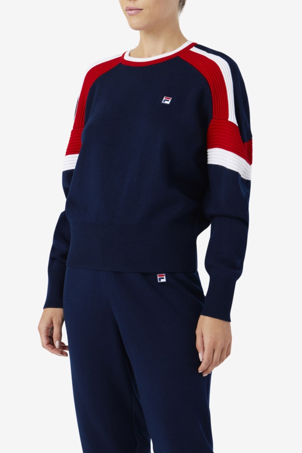 Frankie Knit Crew Fila ναυτικό/κόκκινο/λευκό