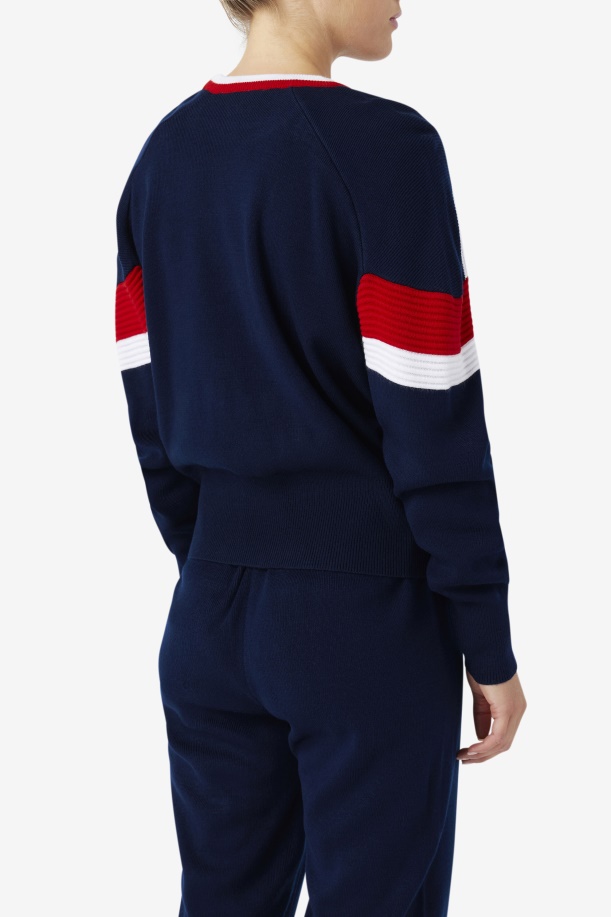 Frankie Knit Crew Fila ναυτικό/κόκκινο/λευκό