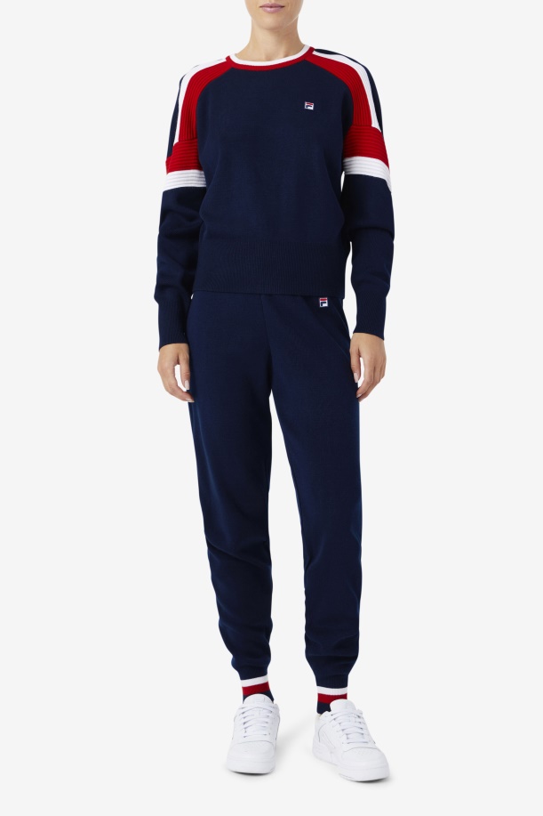Frankie Knit Crew Fila ναυτικό/κόκκινο/λευκό