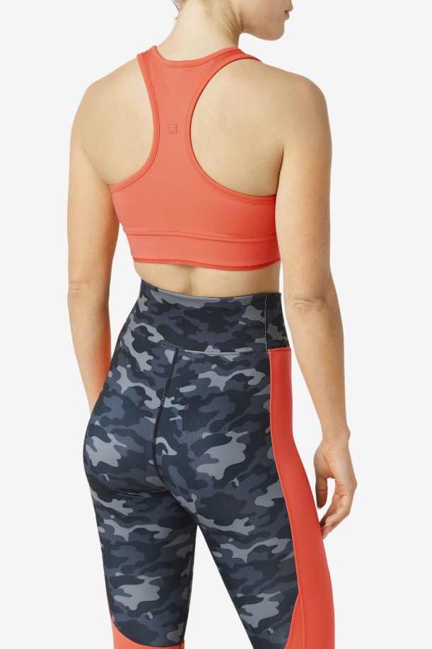 ζεστό κοραλί Uplift Racerback σουτιέν Top Fila