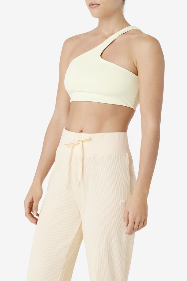 Fila Kady ασύμμετρο σουτιέν τοπ τρυφερό κίτρινο