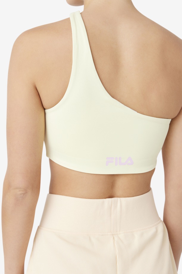 Fila Kady ασύμμετρο σουτιέν τοπ τρυφερό κίτρινο