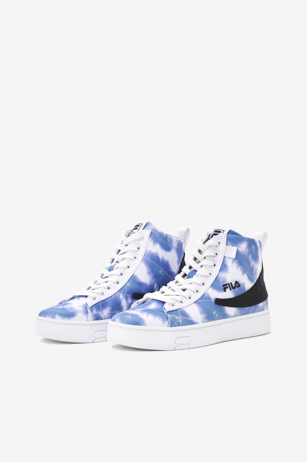 γυναικεία βαφή γραβάτα Gennaio Fila λευκό/φωτεινό Cobalt/storm Blue