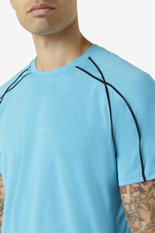 Fila Pickleball κοντομάνικο πλήρωμα ρείκι καραϊβικής θάλασσας/μαύρο