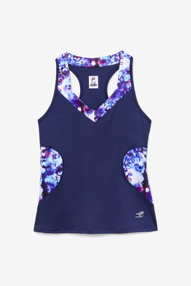 Pickleball καπίστρι τανκ Fila Navy Print/navy