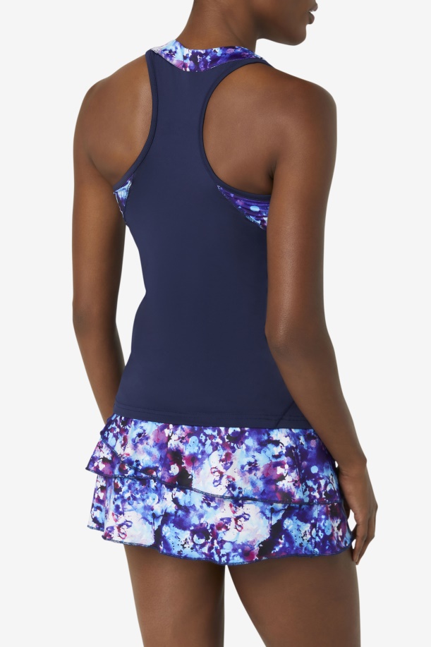 Pickleball καπίστρι τανκ Fila Navy Print/navy