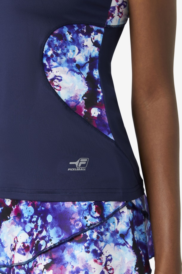 Pickleball καπίστρι τανκ Fila Navy Print/navy
