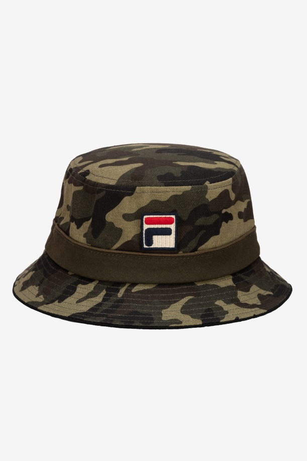 στρατό πράσινο καπέλο Camo Camo κουβά Fila