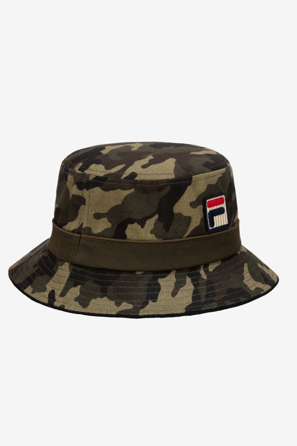 στρατό πράσινο καπέλο Camo Camo κουβά Fila