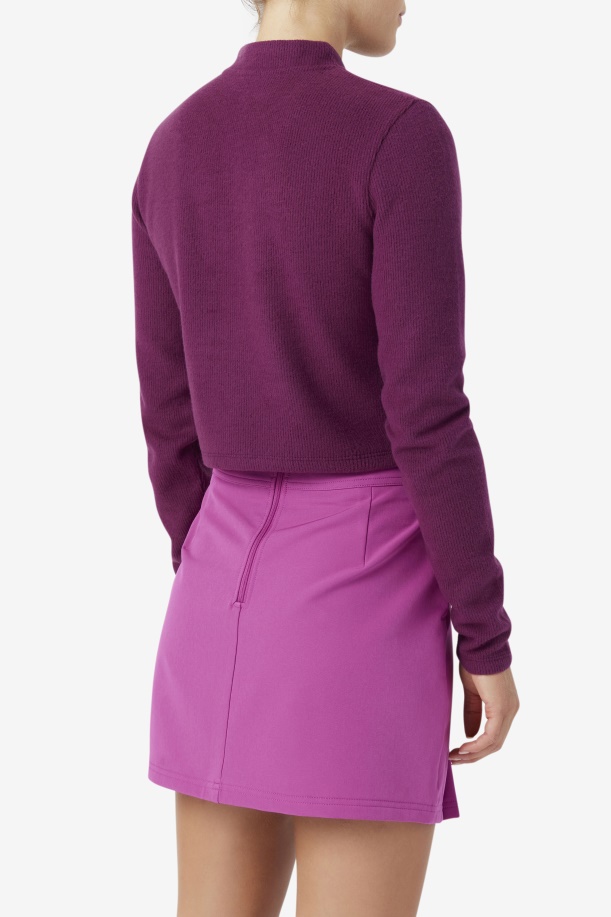 Josie Half Zip Top κρασί από σταφύλι/rouge Fila