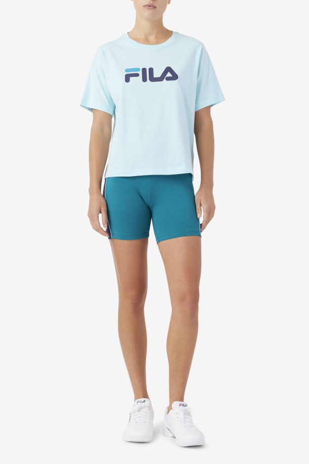 Thea Tee Fila παγωμένο Aqua/navy/biscay Bay