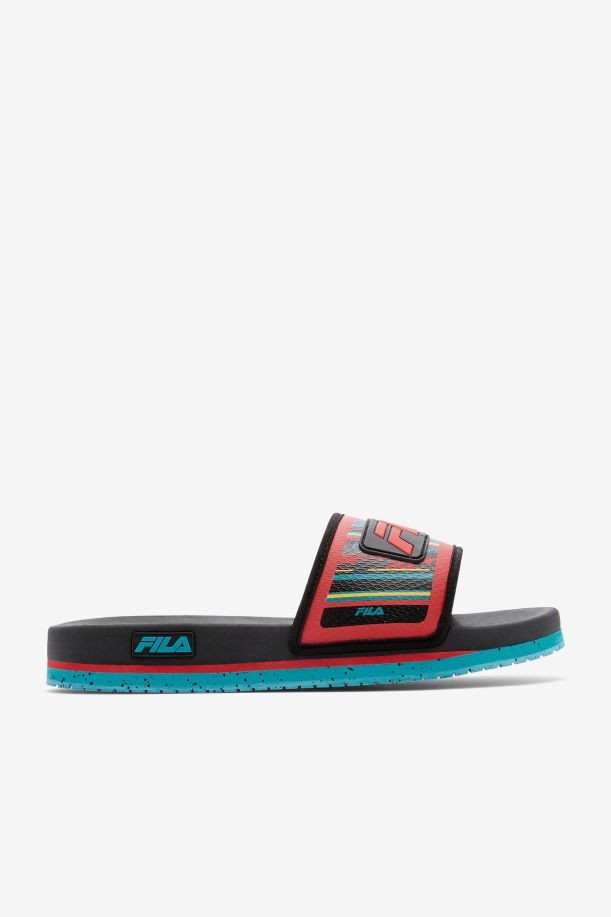 Fila Black/capri Breeze/κόκκινη ανδρική σεληνιακή τσουλήθρα