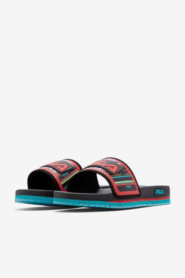 Fila Black/capri Breeze/κόκκινη ανδρική σεληνιακή τσουλήθρα