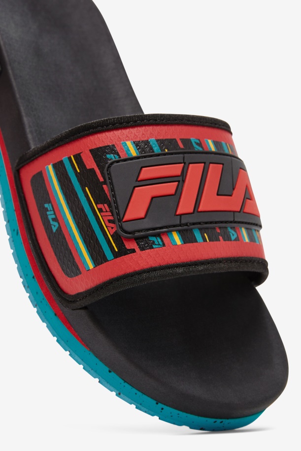 Fila Black/capri Breeze/κόκκινη ανδρική σεληνιακή τσουλήθρα