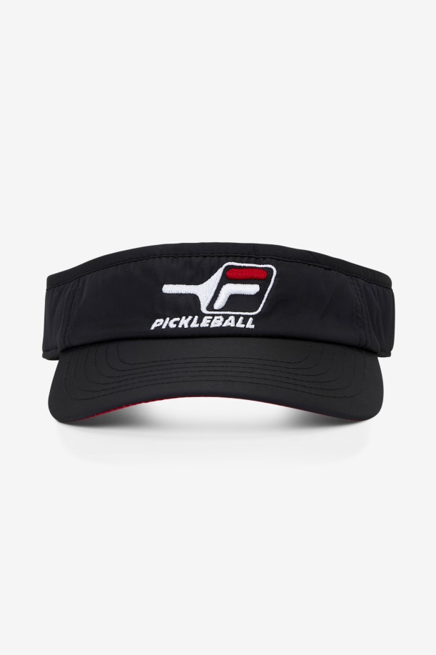 μαύρη/κόκκινη μάσκα Fila Pickleball