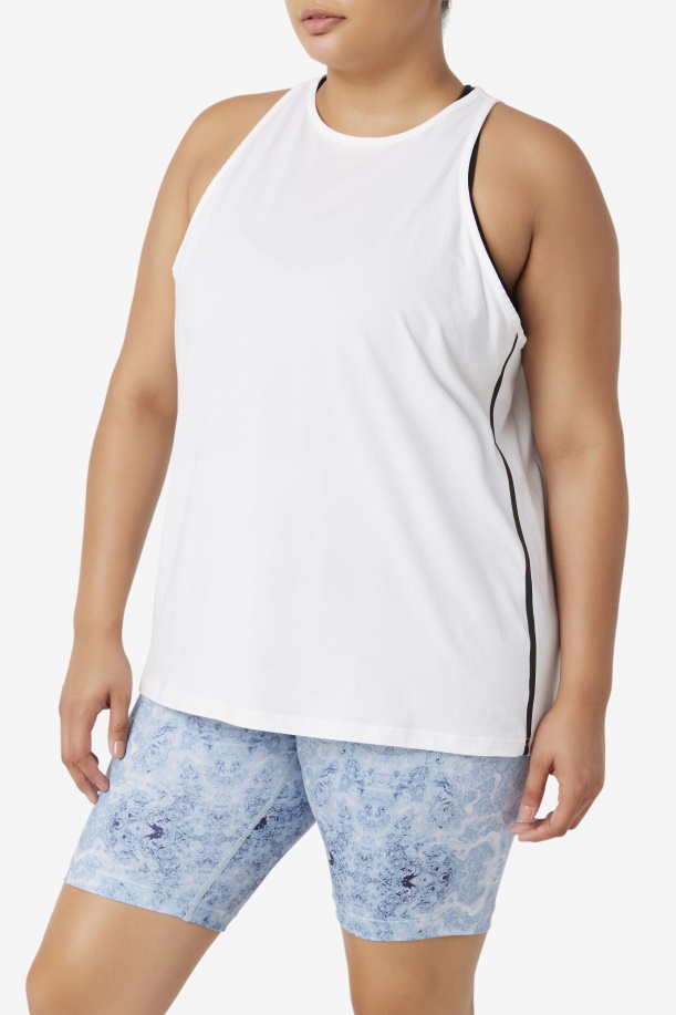 λευκό/άσπρο ρείκι/μαύρο Fila Fi-lux Loose Top Tank