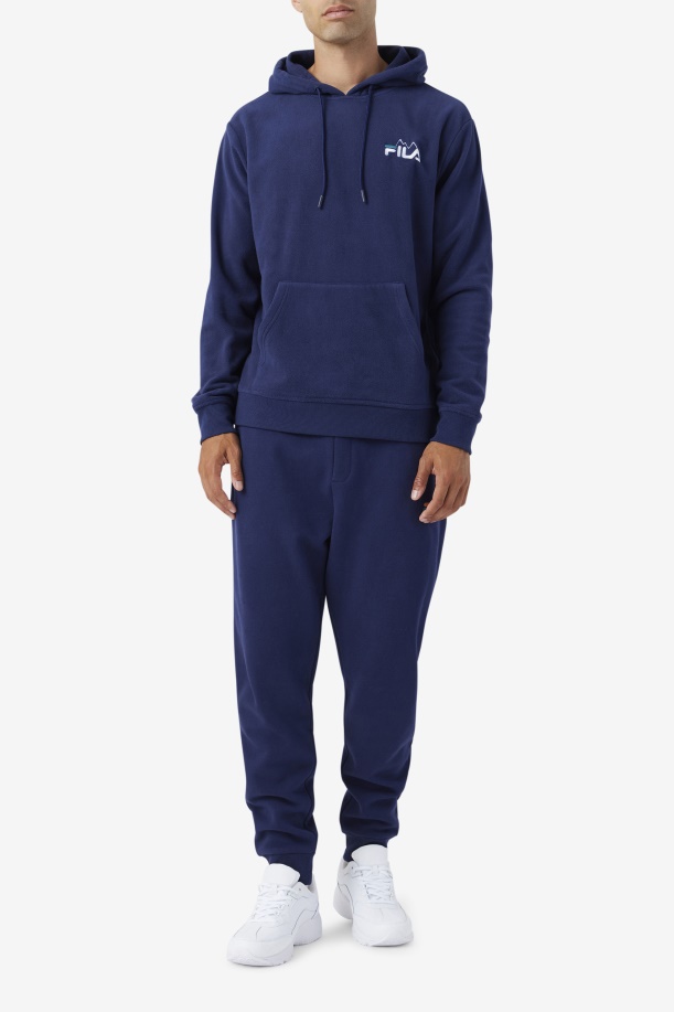 Dinn Hoodie Navy/white/deep Lake Fila