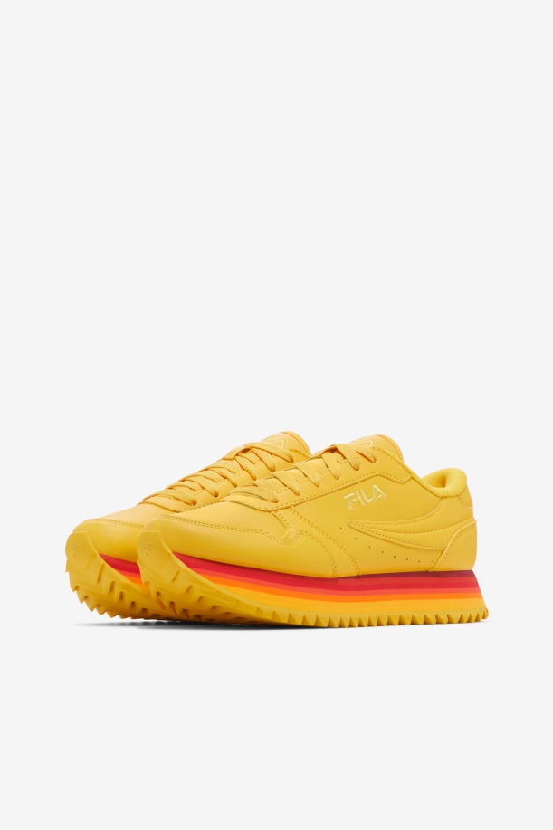 λωρίδα γυναικείας τροχιάς Fila Lemon/rhubarb