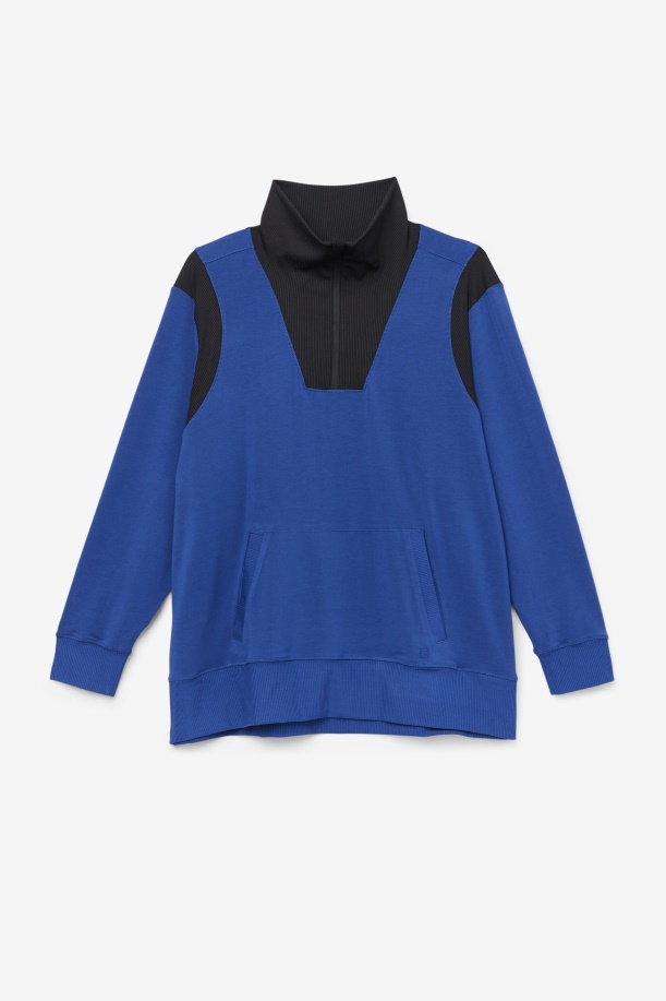 Fi-lux μισό φερμουάρ Fila Navy παιώνια/μαύρο