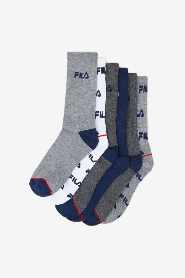 Ltgreyhth παιδική κάλτσα πληρώματος Fila 6-pack
