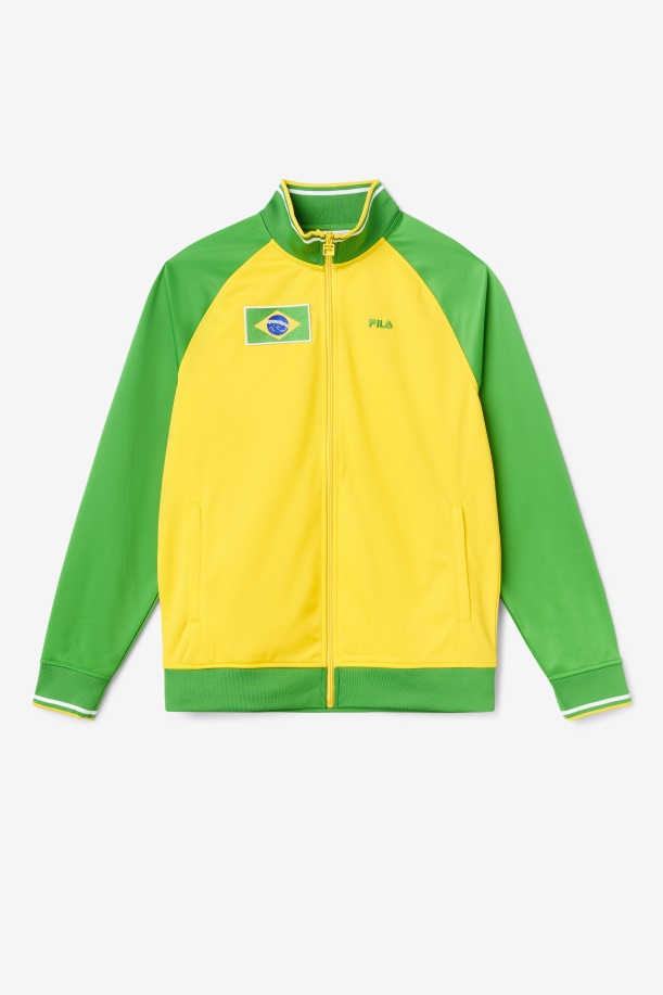 Fila Brazil σακάκι πίστας κίτρινο/φτέρη πράσινο/λευκό