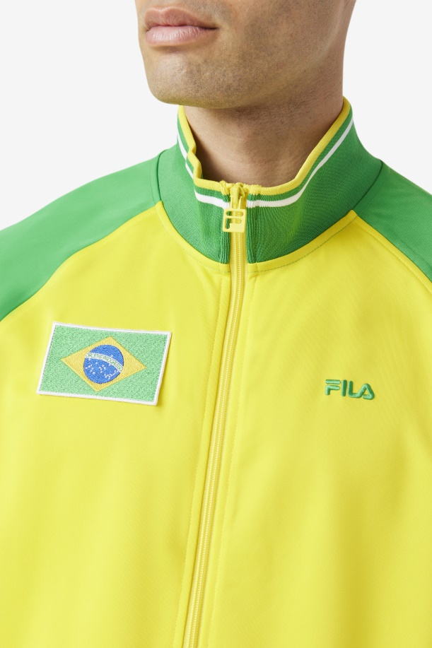 Fila Brazil σακάκι πίστας κίτρινο/φτέρη πράσινο/λευκό