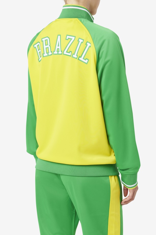 Fila Brazil σακάκι πίστας κίτρινο/φτέρη πράσινο/λευκό